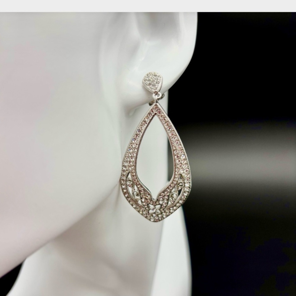 NADRI Cz Stunning Sparkler Dangle Earrings